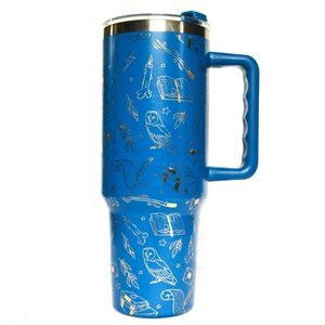 Harry Potter Blue Gold Tumbler with Lid Insulated Stainless Steel 40 oz